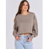 imageANRABESS Womens Cropped Oversized Sweatshirts Crewneck Long Sleeve Pullover 2024 Fall Teen Girls Y2K Fashion Crop TopsKhaki