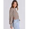 imageANRABESS Womens Cropped Oversized Sweatshirts Crewneck Long Sleeve Pullover 2024 Fall Teen Girls Y2K Fashion Crop TopsKhaki