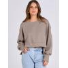 imageANRABESS Womens Cropped Oversized Sweatshirts Crewneck Long Sleeve Pullover 2024 Fall Teen Girls Y2K Fashion Crop TopsKhaki