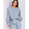imageANRABESS Womens Cropped Oversized Sweatshirts Crewneck Long Sleeve Pullover 2024 Fall Teen Girls Y2K Fashion Crop TopsLight Blue