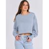 imageANRABESS Womens Cropped Oversized Sweatshirts Crewneck Long Sleeve Pullover 2024 Fall Teen Girls Y2K Fashion Crop TopsLight Blue
