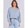 imageANRABESS Womens Cropped Oversized Sweatshirts Crewneck Long Sleeve Pullover 2024 Fall Teen Girls Y2K Fashion Crop TopsLight Blue