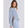 imageANRABESS Womens Cropped Oversized Sweatshirts Crewneck Long Sleeve Pullover 2024 Fall Teen Girls Y2K Fashion Crop TopsLight Blue