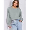 imageANRABESS Womens Cropped Oversized Sweatshirts Crewneck Long Sleeve Pullover 2024 Fall Teen Girls Y2K Fashion Crop TopsLight Green