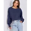 imageANRABESS Womens Cropped Oversized Sweatshirts Crewneck Long Sleeve Pullover 2024 Fall Teen Girls Y2K Fashion Crop TopsNavy Blue