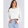 imageANRABESS Womens Cropped Oversized Sweatshirts Crewneck Long Sleeve Pullover 2024 Fall Teen Girls Y2K Fashion Crop TopsWhite