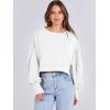 imageANRABESS Womens Cropped Oversized Sweatshirts Crewneck Long Sleeve Pullover 2024 Fall Teen Girls Y2K Fashion Crop TopsWhite