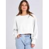imageANRABESS Womens Cropped Oversized Sweatshirts Crewneck Long Sleeve Pullover 2024 Fall Teen Girls Y2K Fashion Crop TopsWhite