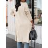 imageANRABESS Womens Long Cardigan Sweater 2025 Fall Fashion Casual Oversized Knit Open Front Coatigan Jacket Coat Trendy OutfitsBeige