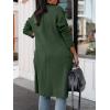 imageANRABESS Womens Long Cardigan Sweater 2025 Fall Fashion Casual Oversized Knit Open Front Coatigan Jacket Coat Trendy OutfitsDeep Green