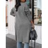 imageANRABESS Womens Long Cardigan Sweater 2025 Fall Fashion Casual Oversized Knit Open Front Coatigan Jacket Coat Trendy OutfitsGray