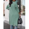 imageANRABESS Womens Long Cardigan Sweater 2025 Fall Fashion Casual Oversized Knit Open Front Coatigan Jacket Coat Trendy OutfitsGray Green