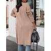 imageANRABESS Womens Long Cardigan Sweater 2025 Fall Fashion Casual Oversized Knit Open Front Coatigan Jacket Coat Trendy OutfitsKhaki