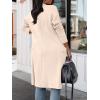 imageANRABESS Womens Long Cardigan Sweater 2025 Fall Fashion Casual Oversized Knit Open Front Coatigan Jacket Coat Trendy OutfitsLight Pink