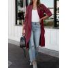 imageANRABESS Womens Long Cardigan Sweater 2025 Fall Fashion Casual Oversized Knit Open Front Coatigan Jacket Coat Trendy OutfitsWine Red