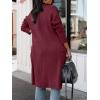 imageANRABESS Womens Long Cardigan Sweater 2025 Fall Fashion Casual Oversized Knit Open Front Coatigan Jacket Coat Trendy OutfitsWine Red