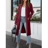 imageANRABESS Womens Long Cardigan Sweater 2025 Fall Fashion Casual Oversized Knit Open Front Coatigan Jacket Coat Trendy OutfitsWine Red