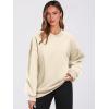 imageANRABESS Womens Oversized V Neck Sweatshirt Fleece Long Sleeve Hoodies Pullover Comfy Top Outfits 2024 Teen Preppy ClothesBeige