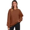 imageANRABESS Womens Oversized V Neck Sweatshirt Fleece Long Sleeve Hoodies Pullover Comfy Top Outfits 2024 Teen Preppy ClothesCaramel