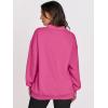 imageANRABESS Womens Oversized V Neck Sweatshirt Fleece Long Sleeve Hoodies Pullover Comfy Top Outfits 2024 Teen Preppy ClothesHot Pink
