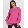 imageANRABESS Womens Oversized V Neck Sweatshirt Fleece Long Sleeve Hoodies Pullover Comfy Top Outfits 2024 Teen Preppy ClothesHot Pink