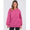 imageANRABESS Womens Oversized V Neck Sweatshirt Fleece Long Sleeve Hoodies Pullover Comfy Top Outfits 2024 Teen Preppy ClothesHot Pink