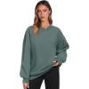 imageANRABESS Womens Oversized V Neck Sweatshirt Fleece Long Sleeve Hoodies Pullover Comfy Top Outfits 2024 Teen Preppy ClothesLake Green