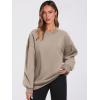 imageANRABESS Womens Oversized V Neck Sweatshirt Fleece Long Sleeve Hoodies Pullover Comfy Top Outfits 2024 Teen Preppy ClothesLight Brown