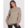 imageANRABESS Womens Oversized V Neck Sweatshirt Fleece Long Sleeve Hoodies Pullover Comfy Top Outfits 2024 Teen Preppy ClothesLight Brown