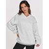 imageANRABESS Womens Oversized V Neck Sweatshirt Fleece Long Sleeve Hoodies Pullover Comfy Top Outfits 2024 Teen Preppy ClothesLight Gray