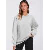 imageANRABESS Womens Oversized V Neck Sweatshirt Fleece Long Sleeve Hoodies Pullover Comfy Top Outfits 2024 Teen Preppy ClothesLight Gray