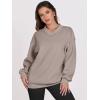 imageANRABESS Womens Oversized V Neck Sweatshirt Fleece Long Sleeve Hoodies Pullover Comfy Top Outfits 2024 Teen Preppy ClothesLight Khaki
