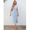 imageANRABESS Womens Summer Striped Midi Dress 2025 Casual Short Sleeve V Neck Loose Knitted Side Slit Long Beach DressesWhite Blue Stripe