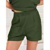 imageANRABESS Womens Two Piece Summer Outfits Knit Sweater Short Sets Pullover Tops ampamp Shorts Lounge Matching Clothes SetArmy Green