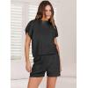 imageANRABESS Womens Two Piece Summer Outfits Knit Sweater Short Sets Pullover Tops ampamp Shorts Lounge Matching Clothes SetBlack