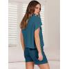 imageANRABESS Womens Two Piece Summer Outfits Knit Sweater Short Sets Pullover Tops ampamp Shorts Lounge Matching Clothes SetBlue