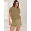 imageANRABESS Womens Two Piece Summer Outfits Knit Sweater Short Sets Pullover Tops ampamp Shorts Lounge Matching Clothes SetBrown
