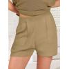 imageANRABESS Womens Two Piece Summer Outfits Knit Sweater Short Sets Pullover Tops ampamp Shorts Lounge Matching Clothes SetBrown