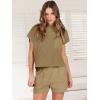 imageANRABESS Womens Two Piece Summer Outfits Knit Sweater Short Sets Pullover Tops ampamp Shorts Lounge Matching Clothes SetBrown