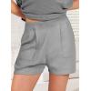imageANRABESS Womens Two Piece Summer Outfits Knit Sweater Short Sets Pullover Tops ampamp Shorts Lounge Matching Clothes SetDark Grey