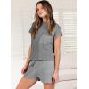 imageANRABESS Womens Two Piece Summer Outfits Knit Sweater Short Sets Pullover Tops ampamp Shorts Lounge Matching Clothes SetDark Grey