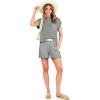 imageANRABESS Womens Two Piece Summer Outfits Knit Sweater Short Sets Pullover Tops ampamp Shorts Lounge Matching Clothes SetDark Grey