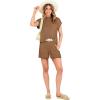 imageANRABESS Womens Two Piece Summer Outfits Knit Sweater Short Sets Pullover Tops ampamp Shorts Lounge Matching Clothes SetDeep Brown