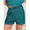 imageANRABESS Womens Two Piece Summer Outfits Knit Sweater Short Sets Pullover Tops ampamp Shorts Lounge Matching Clothes SetDeep Green