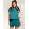 imageANRABESS Womens Two Piece Summer Outfits Knit Sweater Short Sets Pullover Tops ampamp Shorts Lounge Matching Clothes SetDeep Green