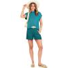 imageANRABESS Womens Two Piece Summer Outfits Knit Sweater Short Sets Pullover Tops ampamp Shorts Lounge Matching Clothes SetDeep Green