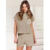 imageANRABESS Womens Two Piece Summer Outfits Knit Sweater Short Sets Pullover Tops ampamp Shorts Lounge Matching Clothes SetKhaki