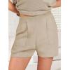 imageANRABESS Womens Two Piece Summer Outfits Knit Sweater Short Sets Pullover Tops ampamp Shorts Lounge Matching Clothes SetKhaki