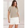 imageANRABESS Womens Two Piece Summer Outfits Knit Sweater Short Sets Pullover Tops ampamp Shorts Lounge Matching Clothes SetKhaki White