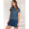 imageANRABESS Womens Two Piece Summer Outfits Knit Sweater Short Sets Pullover Tops ampamp Shorts Lounge Matching Clothes SetNavy Blue